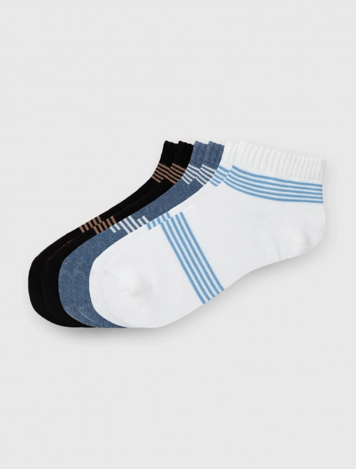 Combo 3 đôi tất nam cổ lỡ họa tiết phối kẻ