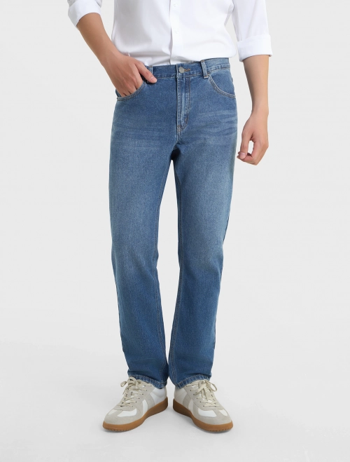 Quần jeans nam cotton USA dáng suông