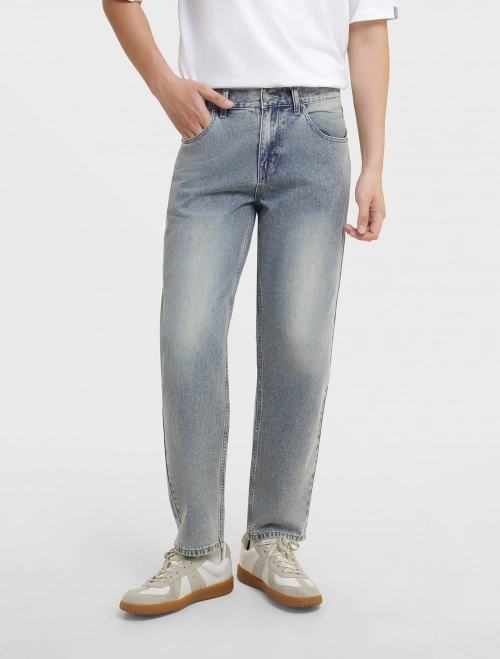 Quần jeans nam cotton USA dáng rộng