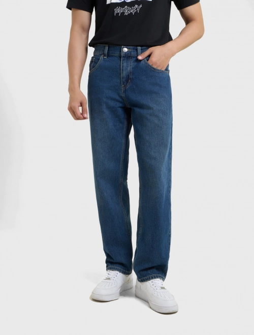 Quần jeans nam cotton USA dáng rộng