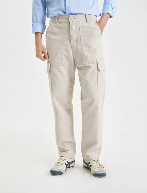 Quần khaki nam cotton dáng suông
