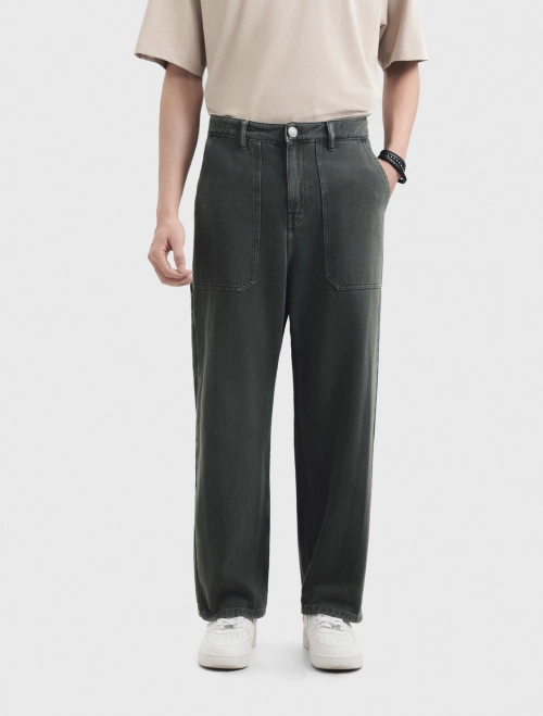 Quần khaki nam cotton dáng rộng