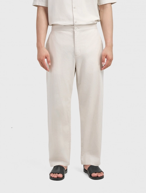 Quần dài nam cotton basic dáng suông
