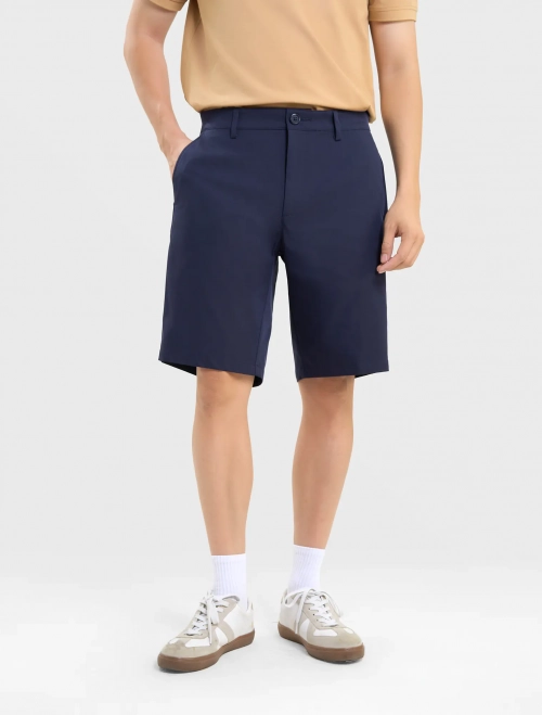 Quần soóc nam có khuy dáng basic