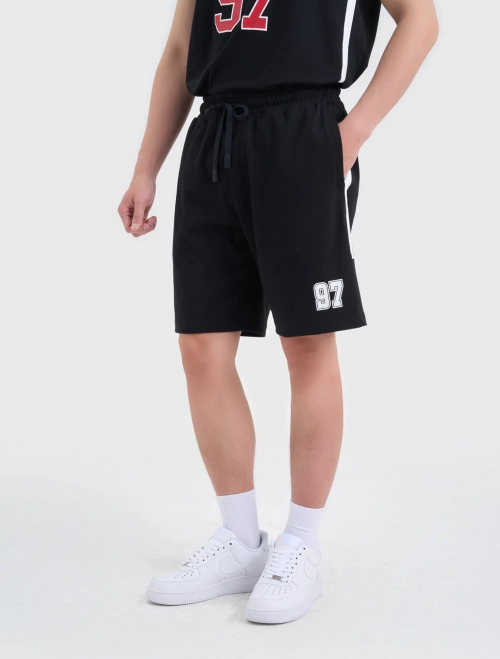 Quần soóc nam cotton phối viền