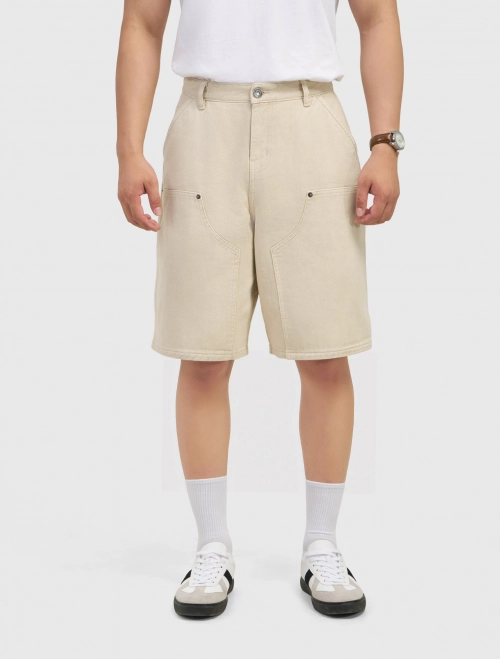 Quần soóc khaki nam cotton dáng suông