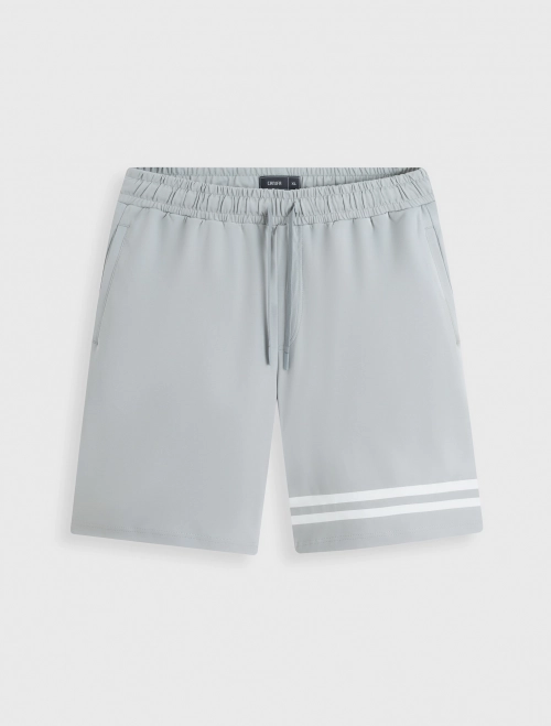 Quần soóc nam cotton phối kẻ sọc