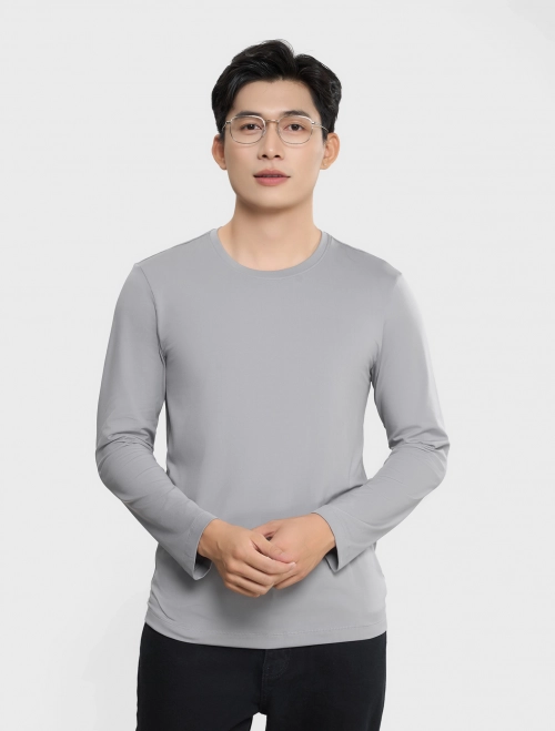 Áo body giữ ấm nam cào bông cổ tròn