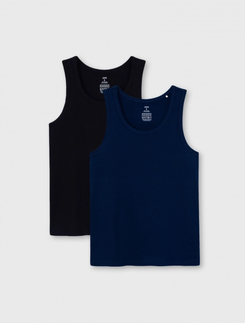 Combo 2 áo ba lỗ mặc nhà nam Cotton USA | OEKO-TEX