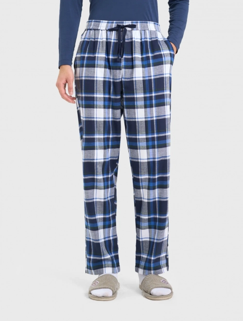 Quần mặc nhà nam cotton họa tiết kẻ sọc