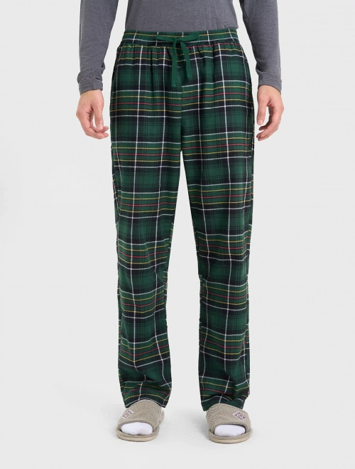 Quần mặc nhà nam cotton họa tiết kẻ sọc