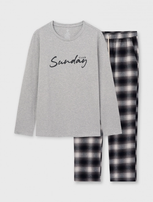 Bộ mặc nhà nam dáng suông có hình in | Oeko-Tex