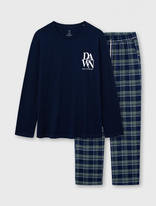 Bộ mặc nhà nam dáng suông có hình in | Oeko-Tex