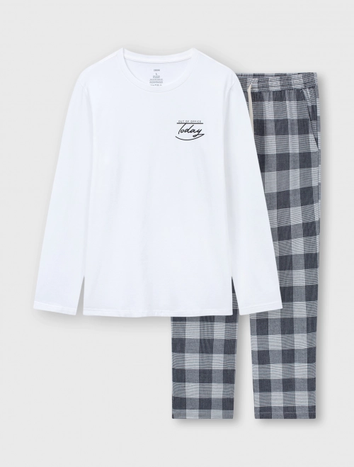 Bộ mặc nhà nam dáng suông có hình in