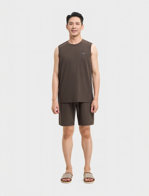 Bộ mặc nhà nam Cotton USA có hình in