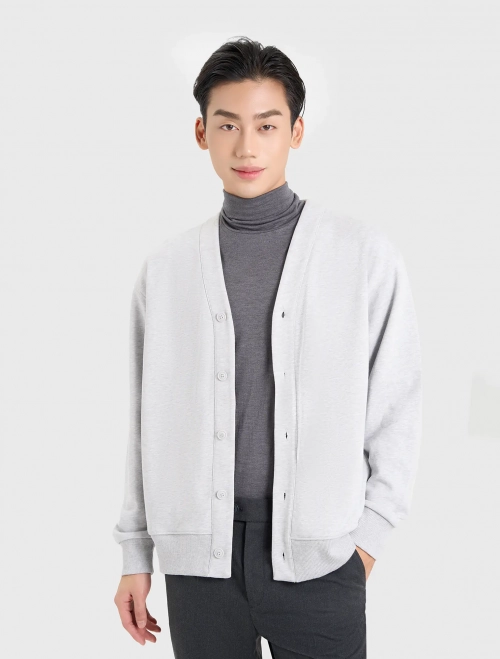 Áo cardigan nỉ nam