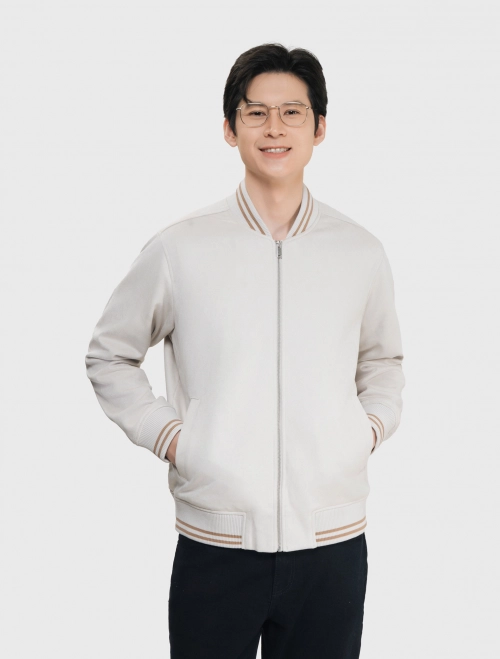 Áo khoác bomber nam da lộn