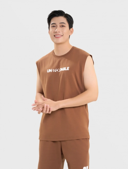 Áo ba lỗ nam cotton có hình in