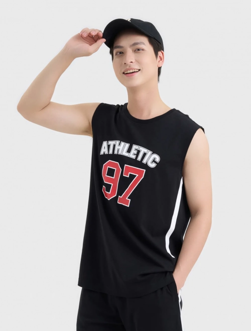 Áo ba lỗ nam cotton có hình in