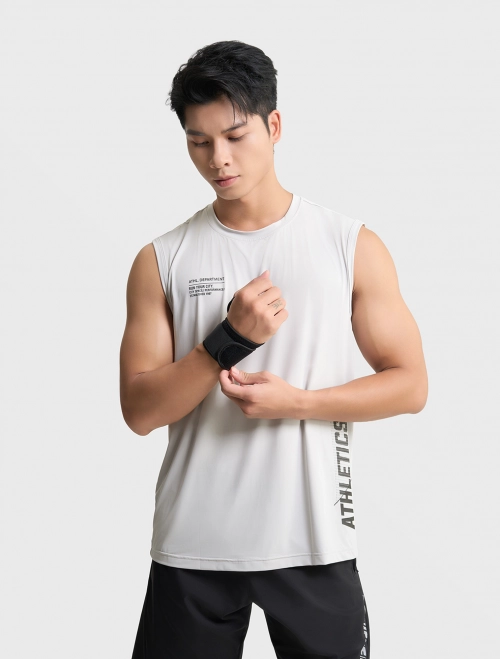 Áo sát nách active nam hình in