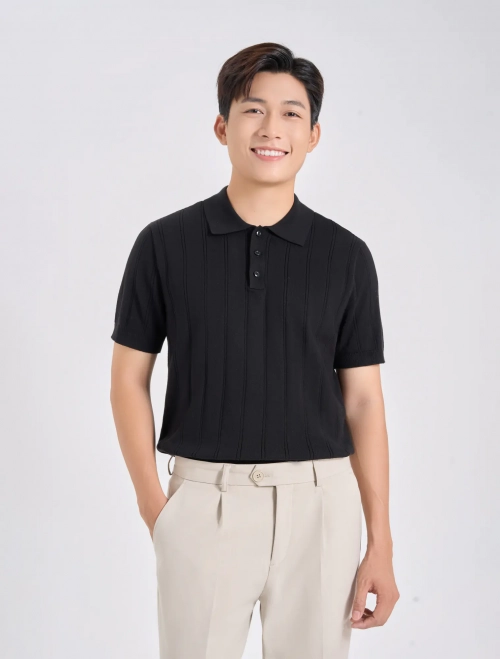 Áo len polo nam cộc tay