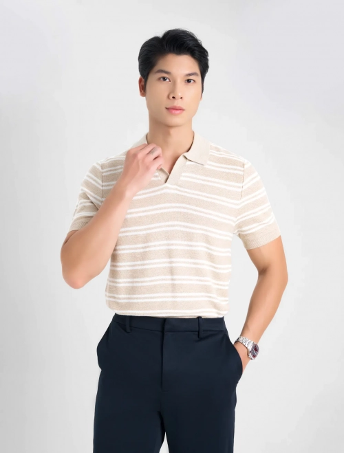 Áo len polo nam cộc tay