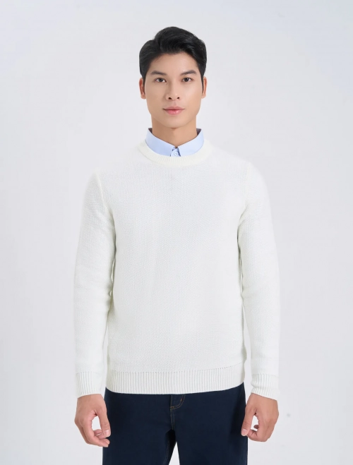 Áo len nam cổ tròn