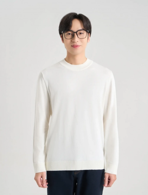 Áo len nam dài tay, cổ lửng