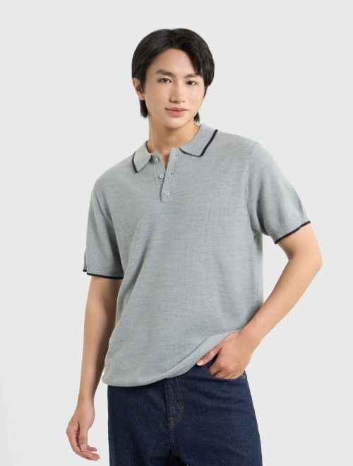 Áo len nam cộc tay cổ polo