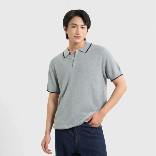 Áo len nam cộc tay cổ polo