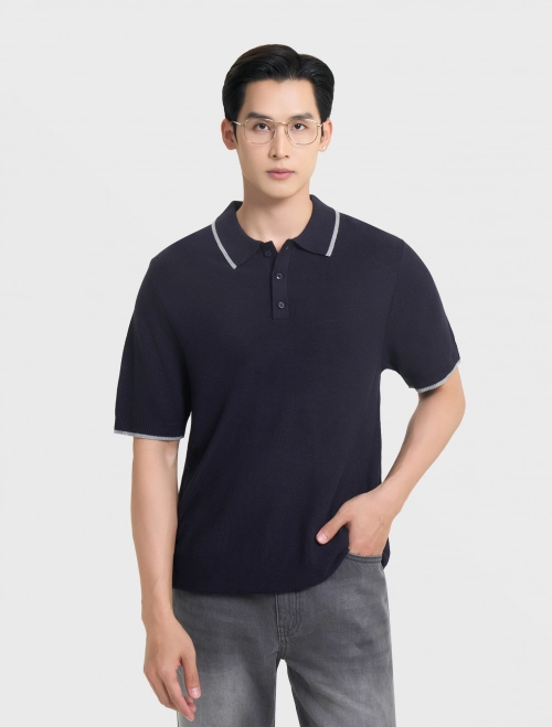 Áo len nam cộc tay cổ polo