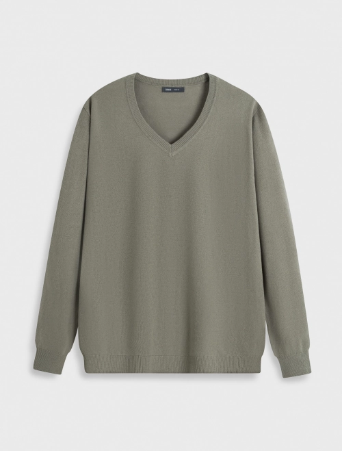 Áo len nam cổ tim