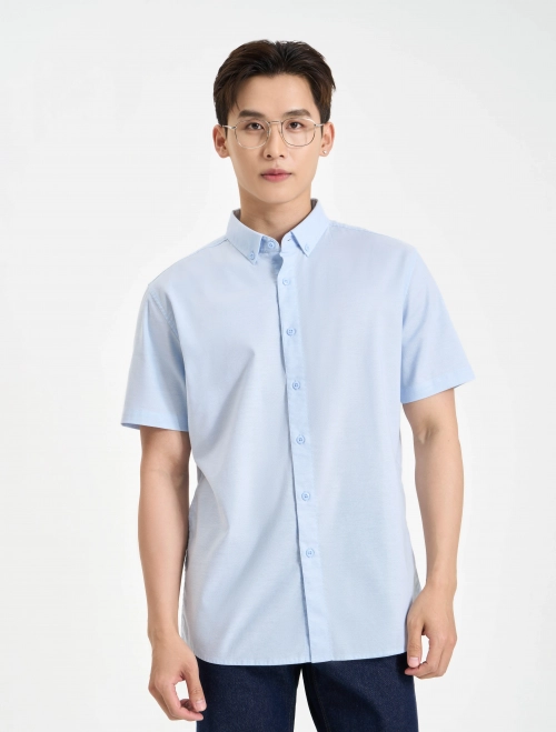 Áo sơ mi nam cotton cộc tay