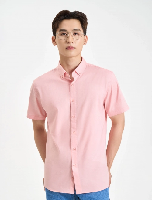 Áo sơ mi nam cotton cộc tay
