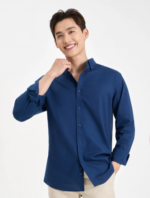 Áo sơ mi nam cotton dài tay