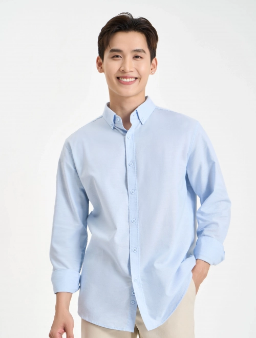 Áo sơ mi nam cotton dài tay