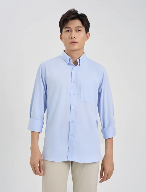 Áo sơ mi nam bamboo dài tay dáng suông