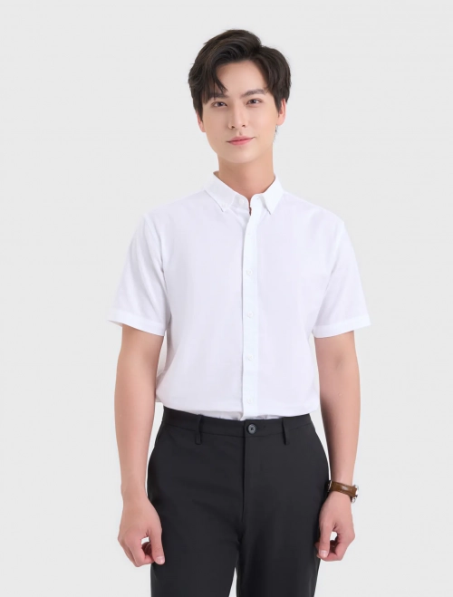 Áo sơ mi nam cotton USA dáng suông