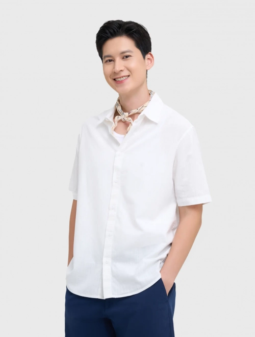 Áo sơ mi nam cộc tay họa tiết