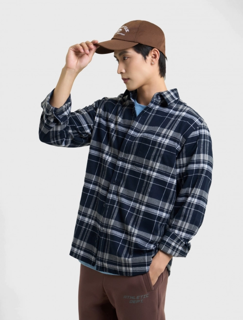 Áo sơ mi nam kẻ dài tay