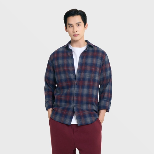 Áo sơ mi nam kẻ dài tay