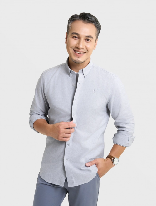 Áo sơ mi nam cotton dài tay dáng ôm