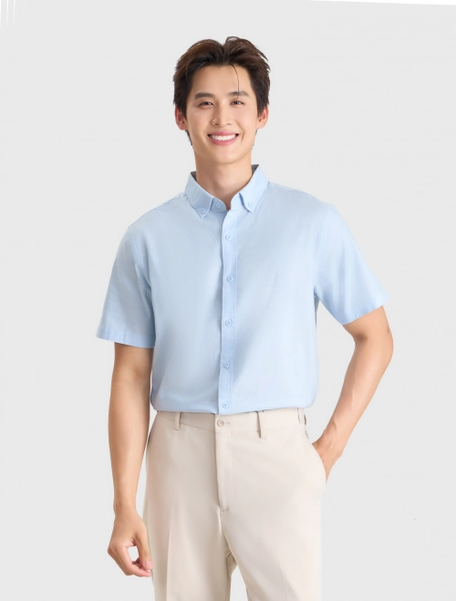 Áo sơ mi nam Cotton USA ngắn tay