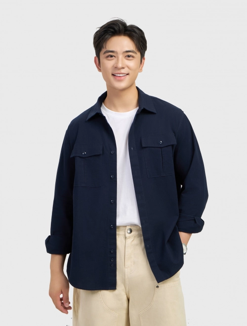 Áo sơ mi nam cotton dài tay
