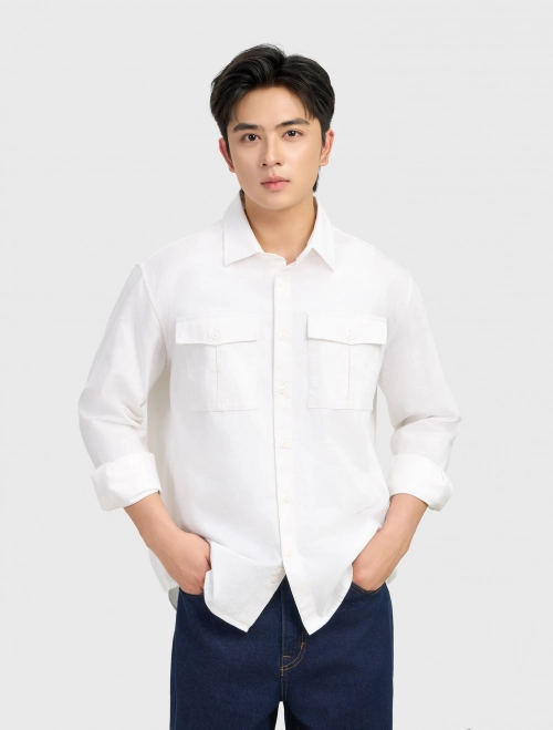 Áo sơ mi nam cotton dài tay