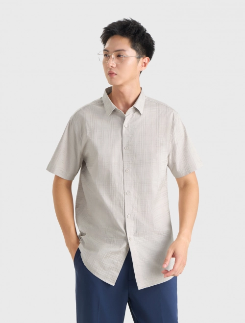 Áo sơ mi nam cotton ngắn tay