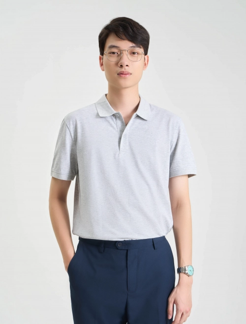 Áo polo nam basic dáng suông