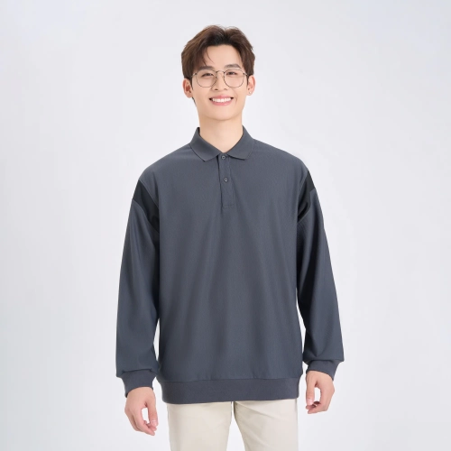 Áo polo nam dài tay phối màu