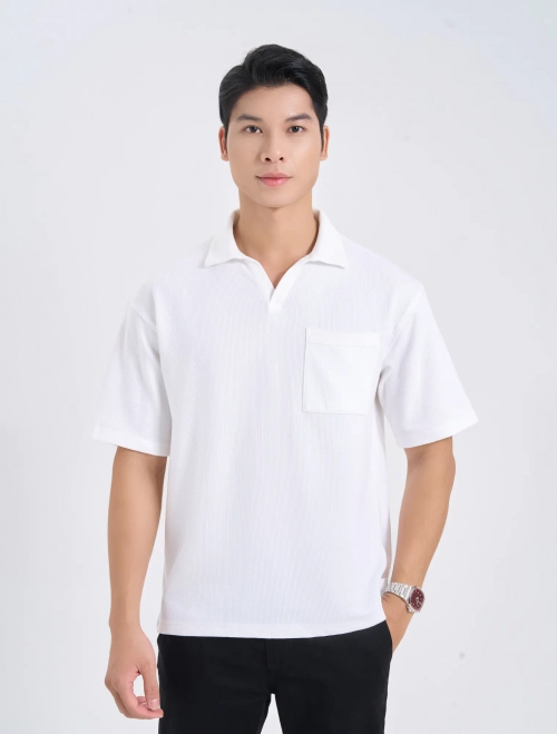 Áo polo nam cotton USA dáng rộng