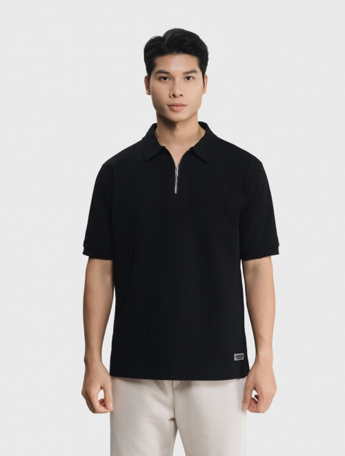 Áo polo nam cổ kéo khóa